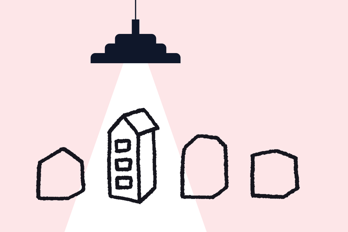 CHILLNN AIOビジョン記事のサムネイル。ランプと家型のイラスト。