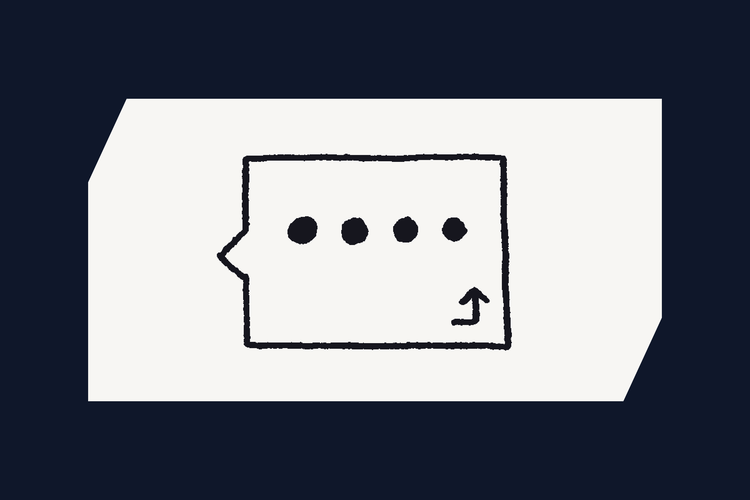 日本のホテルAI推薦調査レポートのサムネイル。吹き出しと矢印のイラスト。